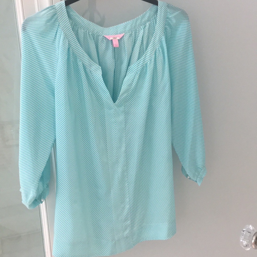 Lilly Pulitzer silk blouse size L